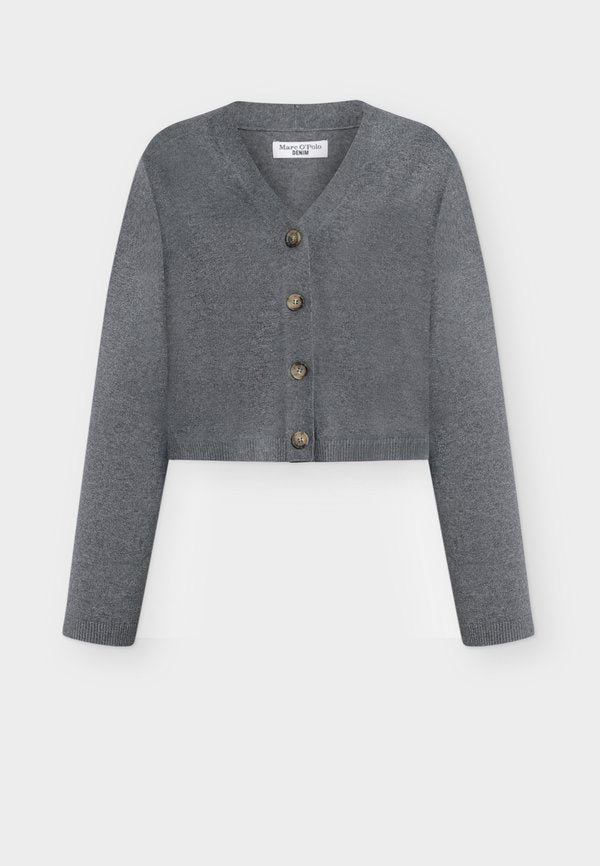 Marc O'Polo DENIM KNIT CARDIGAN, LONGSLEEVE, V-NECK