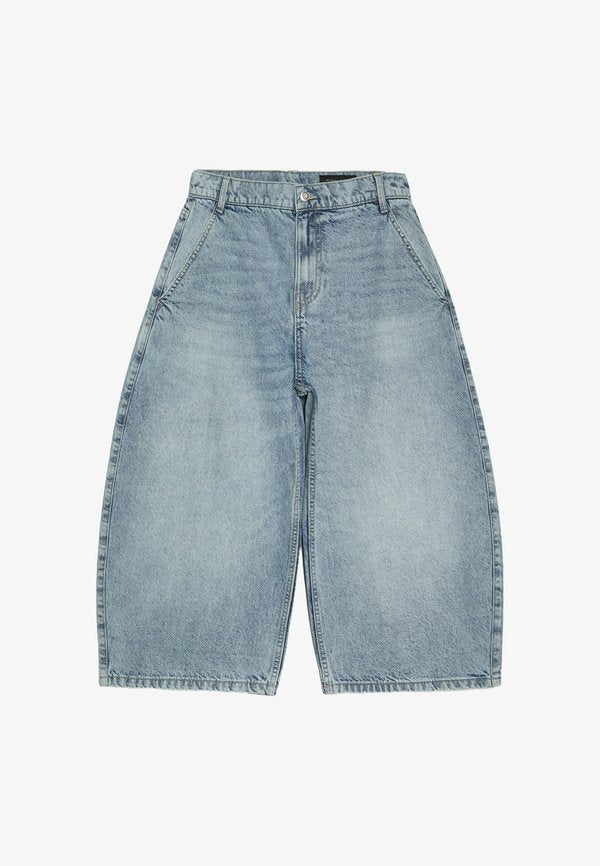 Bershka Denim shorts - blue denim