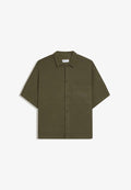 Bershka WAFFLE - SHIRT - Shirt - khaki