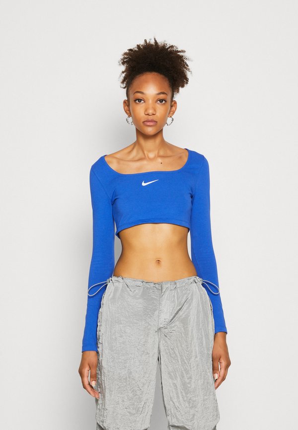 Nike Sportswear W NSW LS CROP TOP SW - Long sleeved top - game royal/phantom