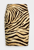 Lauren Ralph Lauren Zebra Print Linen Cotton Pencil Skirt