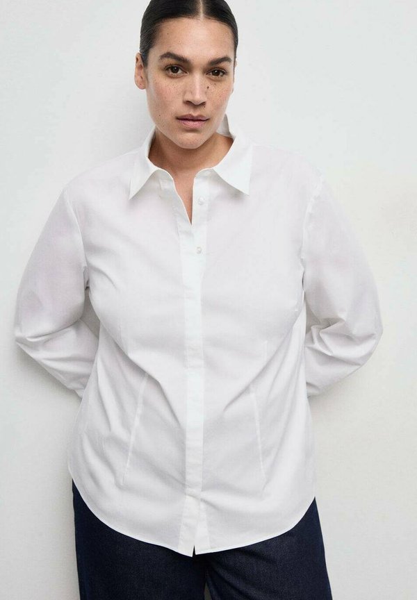 Mango Button-down blouse - white