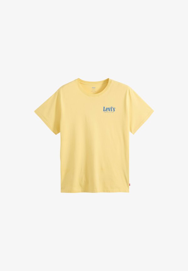 Levi's® LSE_SS RELAXED FIT TEE BOXTAB 5IN BLACK. - Print T-shirt - levis records crus - yellows