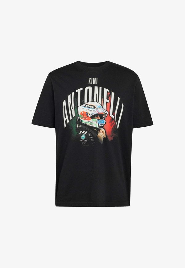 adidas Performance MERCEDES - AMG PETRONAS FORMULA 1 TEAM KIMI ANTONELLI - Print T-shirt - black