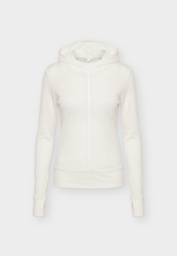 adidas Sportswear SOFT LUX SHEER HOODED LONG SLEEVE - Hoodie - off white