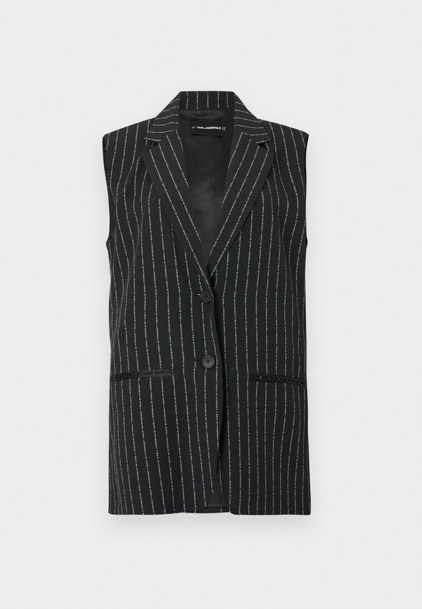 KARL LAGERFELD ELONGATED PINSTRIPE