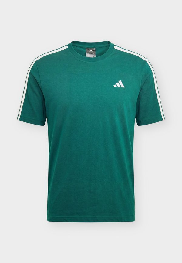 adidas Sportswear ESSENTIALS 3 STRIPES LEFT CHEST - Sports T-shirt - collegiate green/off white