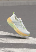 adidas Performance SUPERNOVA GLIDE M UNISEX - Road running shoes - footwear white/matte silver-coloured/signal green