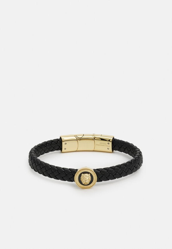 Guess LION COIN UNISEX - Bracelet - yellow gold-coloured/black