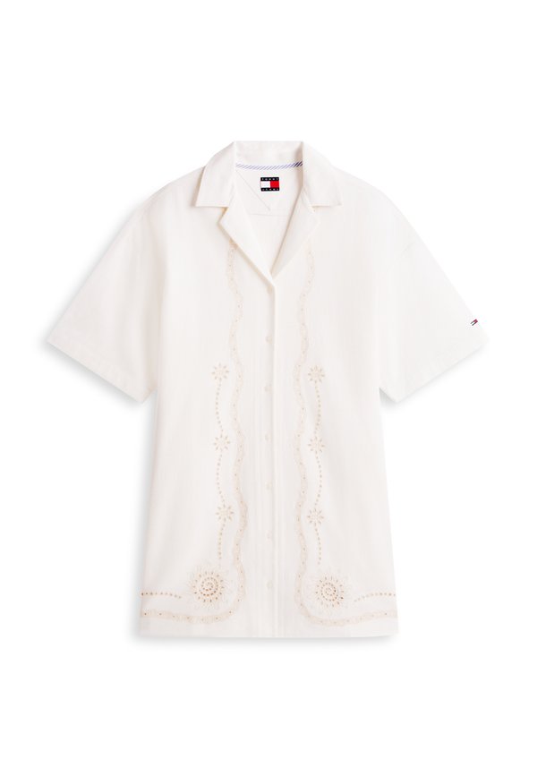 Tommy Jeans BRODERIE ANGLAISE RELAXED MINI SHIRT DRESS