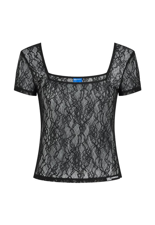 Karl Lagerfeld Jeans CAP-SLEEVED LACE