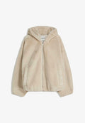Bershka HOODED - Winter jacket - sand