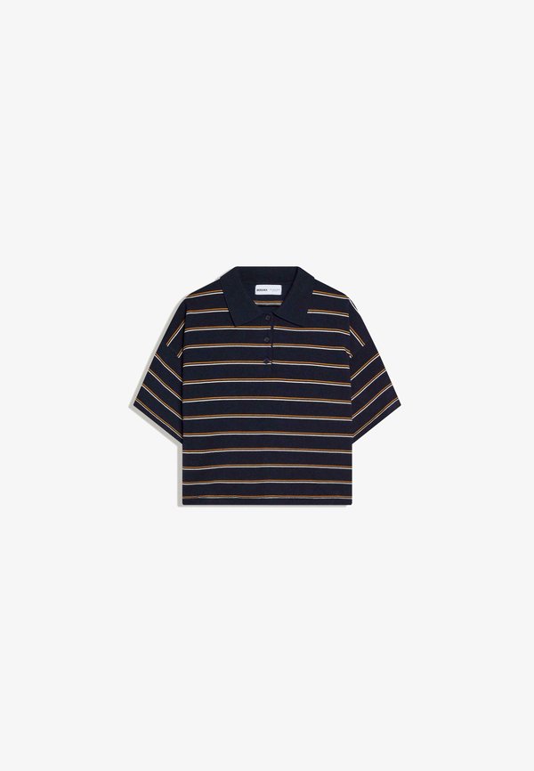 Bershka STRIPED COLLAR  - Polo shirt - royal blue