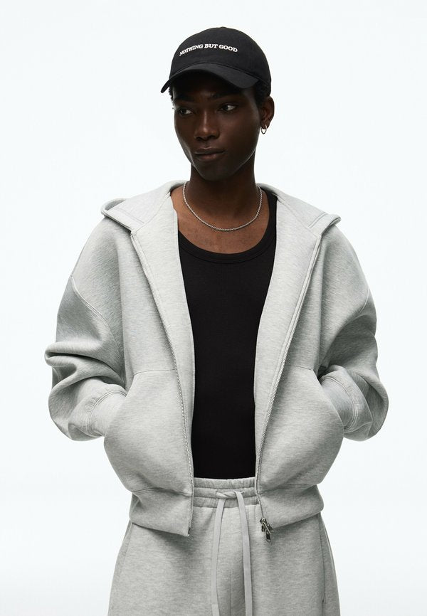 Bershka TECHNIC - ZIP UP HOODIE - Bomber Jacket - dark grey