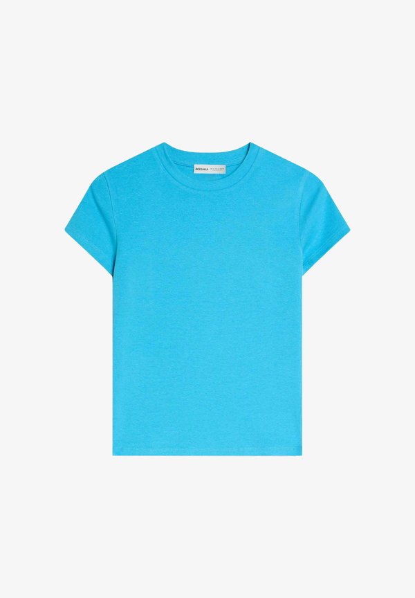 Bershka Basic T-shirt - blue