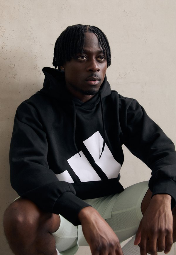 adidas Sportswear ESSENTIALS BIG LOGO - Hoodie - black/white