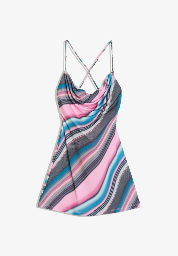 Bershka MINI HALTER DRESS - Jersey dress - light pink