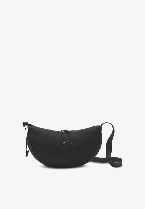 Nike Sportswear AURA CRESCENT CROSSBODY UNISEX - Cross body bag - black/gunmetal