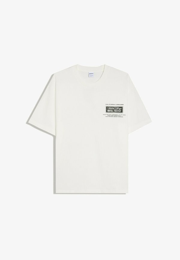 Bershka CALIFORNIAN DREAMS - TSHIRT - Print T-shirt - white