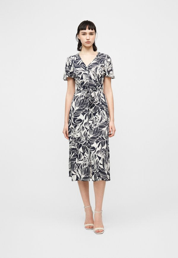 VILA VIPERRY V NECK MIDI DRESS