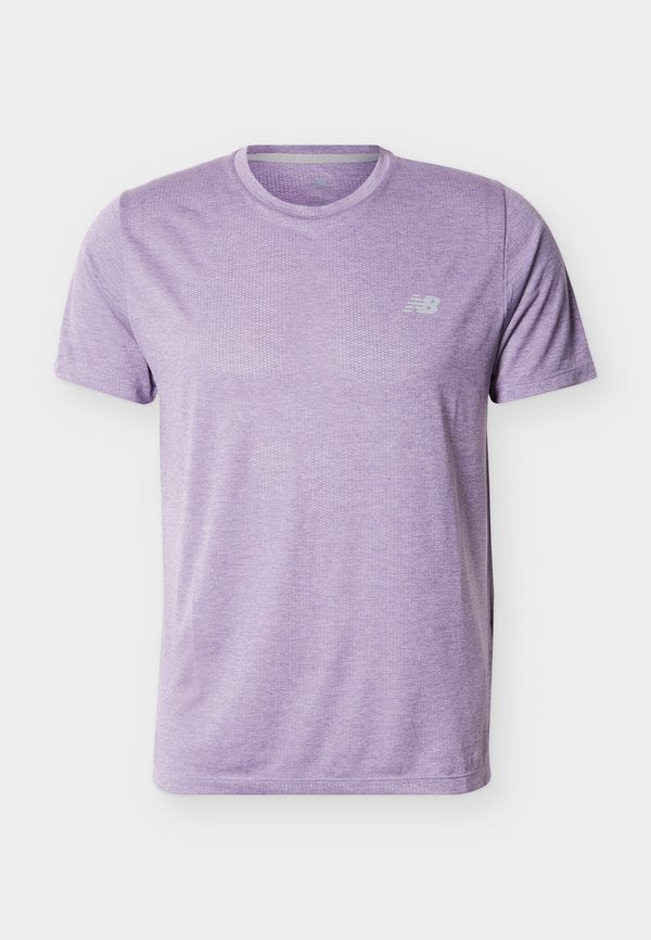 New Balance NB ATHLETICS RUN T-SHIRT - Basic T-shirt - candied violet/slate grey