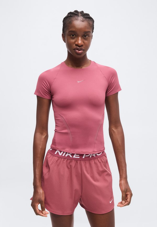Nike Performance W NK DF UNVRSA SS TOP MESH - Sports T-shirt - pink smoke/mystic dates