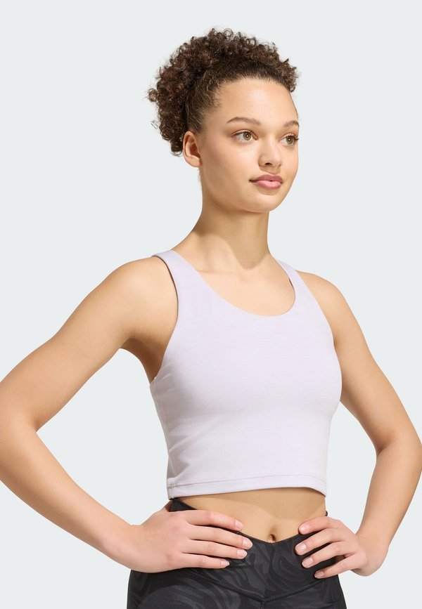 adidas Performance ALL ME MEDIUM SUPPORT BRA TANK - Top - frozen purple mel