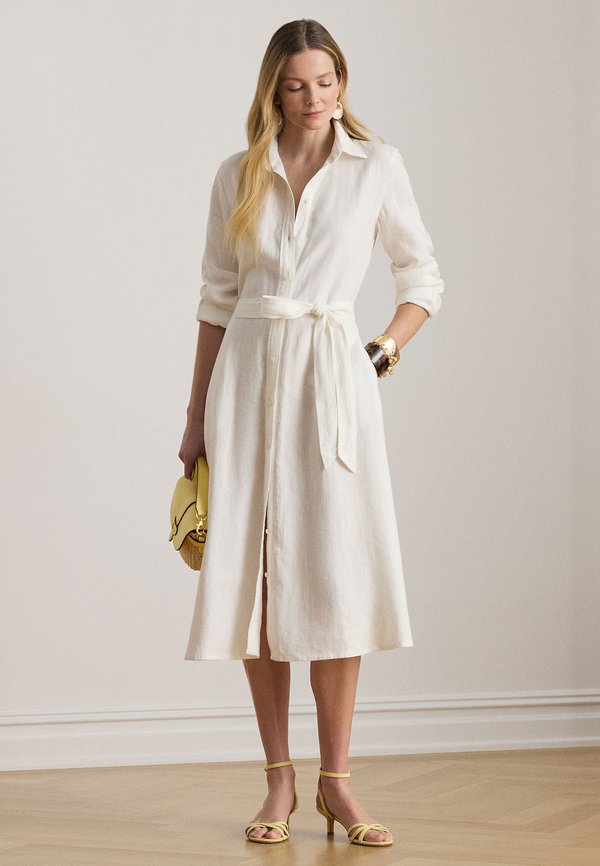 Lauren Ralph Lauren Petite BELTED LINEN SHIRTDRESS