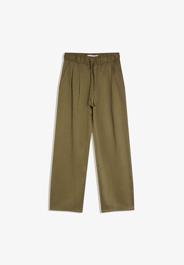 Bershka SUPER BAGGY RUSTIC TROUSERS 00995721 - Trousers - khaki