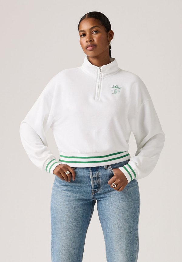 Levi's® EVERYDAY 1/4 ZIP - Sweatshirt - bright white