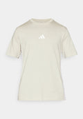 adidas Sportswear ESSENTIALS THREE STRIPES SINGLE - Print T-shirt - alumina/white