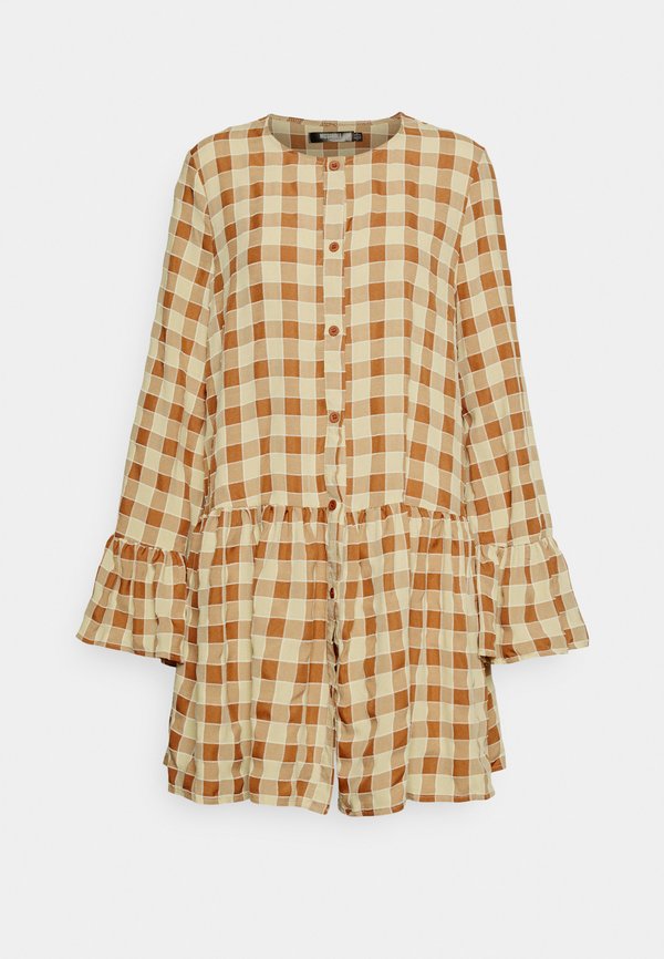 Missguided Tall GINGHAM SMOCK DRESS