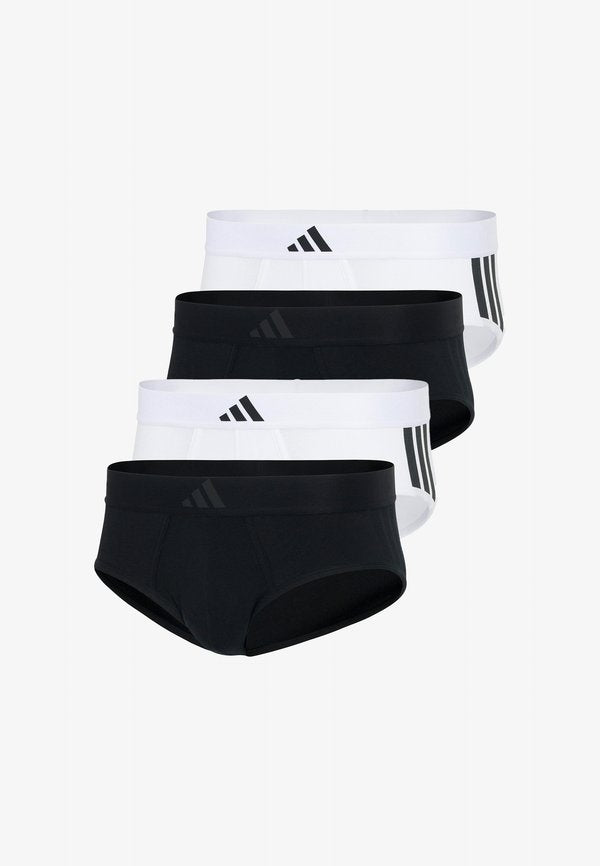 adidas Sportswear 4ER PACK ACTIVE FLEX 3 STRIPES - Briefs - schwarz   weiß