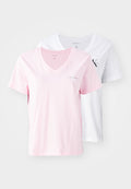 Calvin Klein Jeans MONOLOGO TEE - Basic T-shirt - pink/white