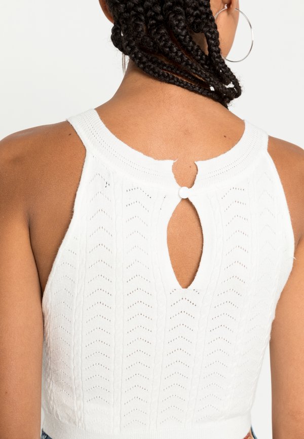 Missguided POINTELLE RACER CROP TOP