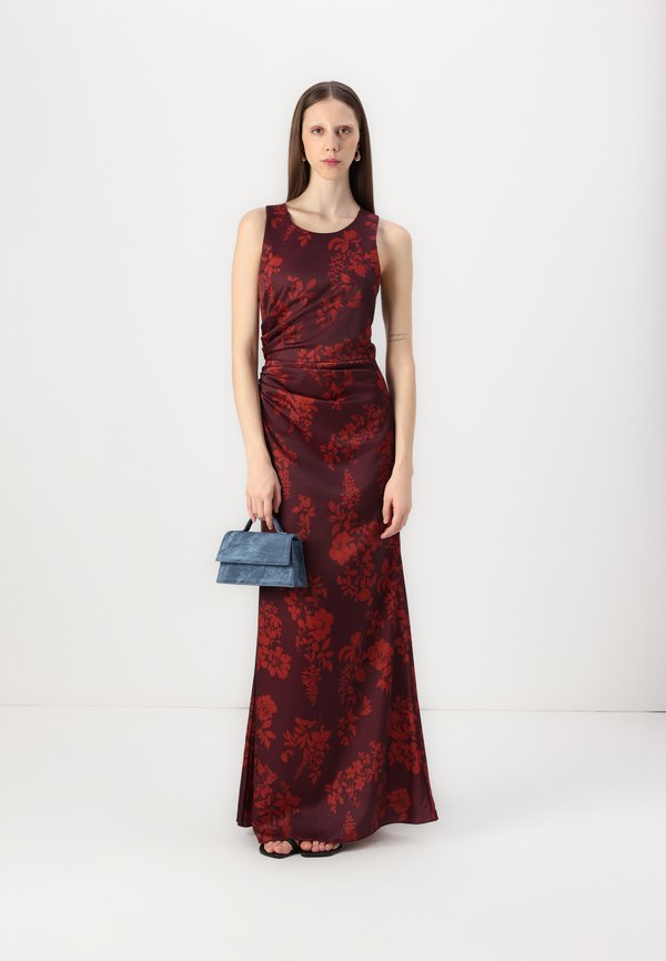 WAL G. AUTUMN SASHA BACK CROSS MAXI