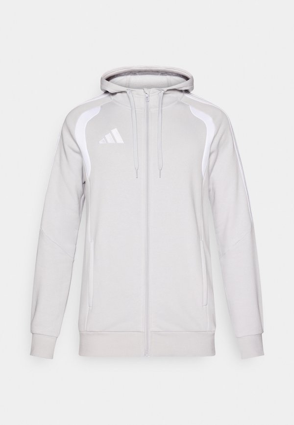 adidas Performance TIRO26 LEAGUE FULL ZIP HOODIE - Zip-up sweatshirt - team light grey/white