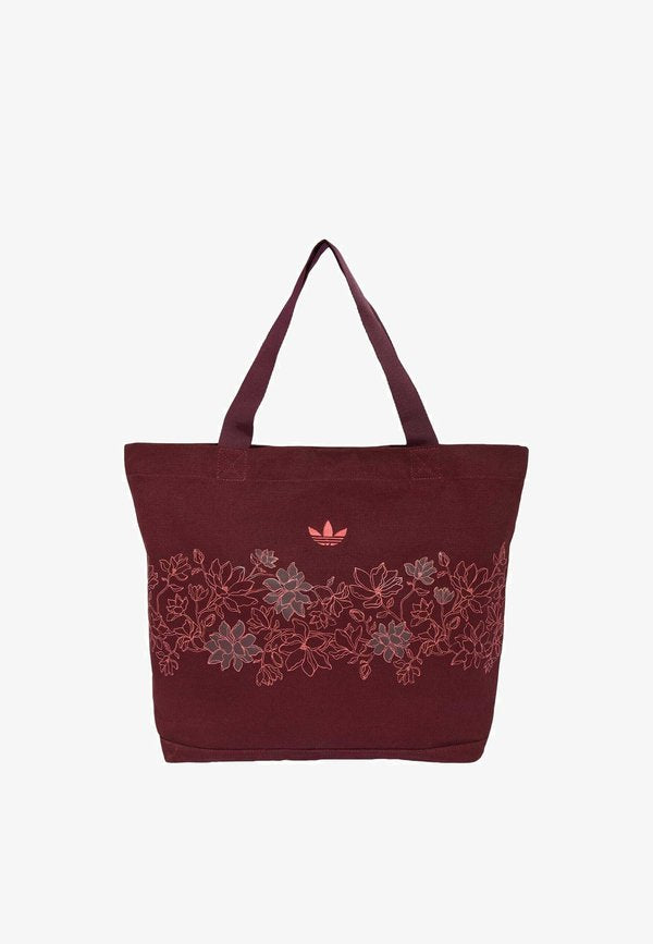adidas Originals ADIDAS ORIGINALS FLORAL TOTE BAG - Tote bag - maroon