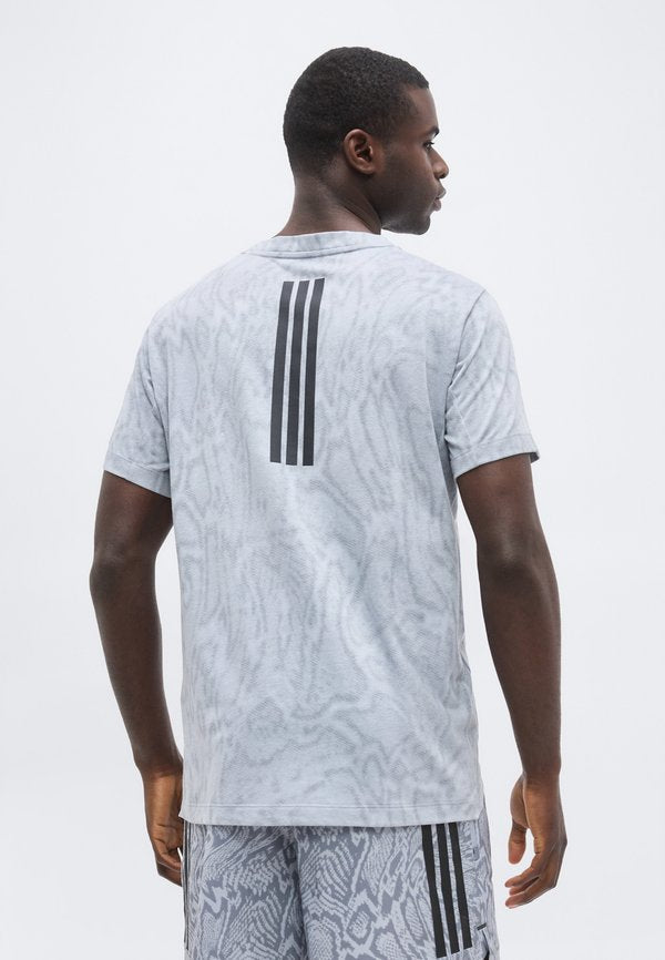 adidas Performance D4T POWER TEE - Print T-shirt - halo silver-coloured/grey