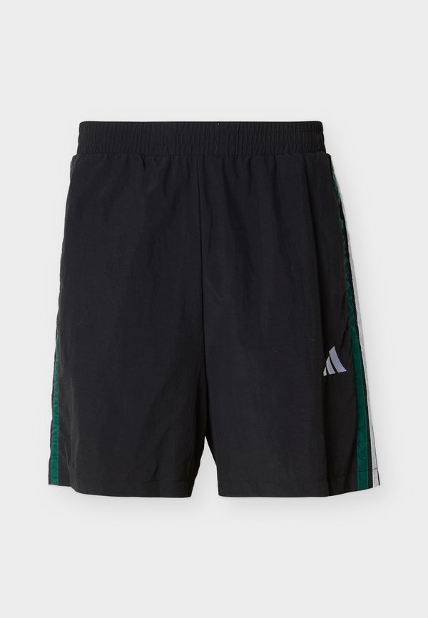 adidas Sportswear ESSENTIALS THREE STRIPES CHELSEA WOVEN - Sports shorts - black/team dark green/white/better scarlet