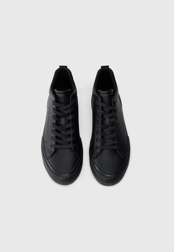 Tommy Hilfiger LEATHER SERRATED MID-TOP TRAINERS