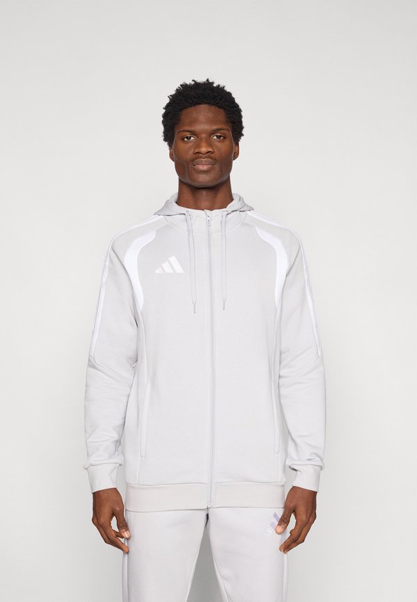 adidas Performance TIRO26 LEAGUE FULL ZIP HOODIE - Zip-up sweatshirt - team light grey/white