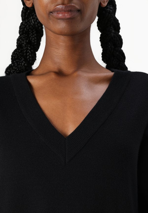 VILA VIAMANDA LONG V NECK DRESS