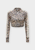 adidas Performance ADIDAS X FARM RIO TRAINING LONG SLEEVE - Long sleeved top - black/cream white/multicolor