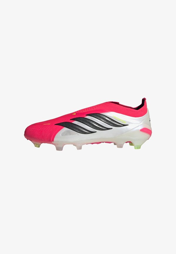 adidas Performance PREDATOR ELITE LACELESS - Firm-ground football boots - lucid red   core black   cloud white