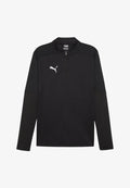 Puma TEAMFINAL TRAINING 1/4 ZIP  - Long sleeved top - schwarzsilbernull
