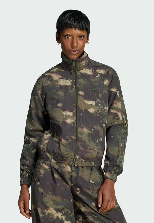 adidas Originals ADIDAS ORIGINALS CAMOUFLAGE LOOSE TRACK TOP - Summer jacket - night cargo   aurora coffee   olive strata   orbit green