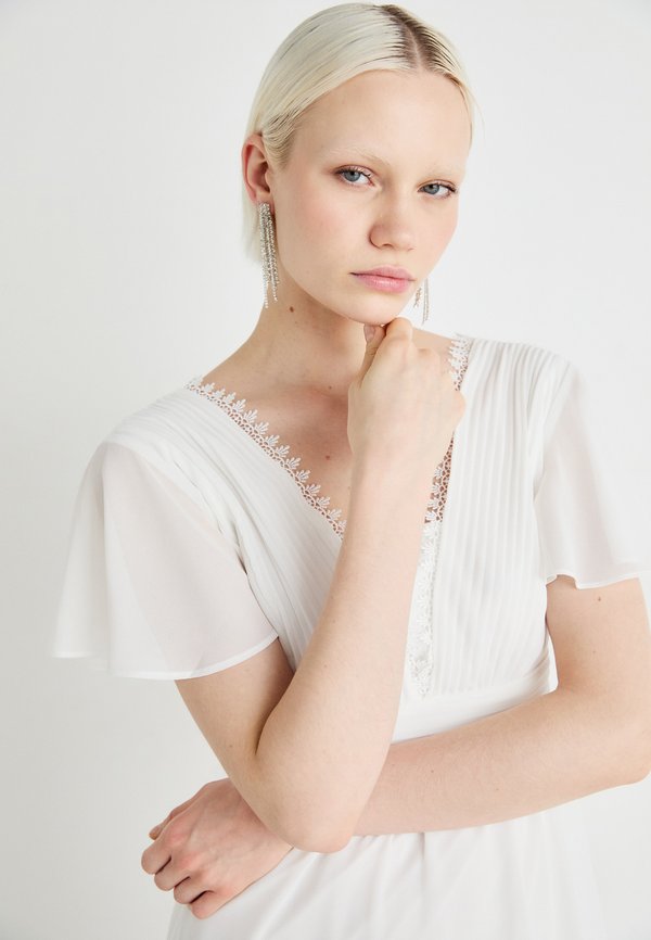 VILA VILILLA V NECK MIDI DRESS