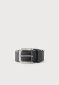 Calvin Klein ROUND BUCKLE - Belt business - black/antique silver-coloured