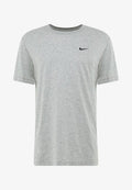 Nike Performance TEE CREW SOLID - Sports T-shirt - dark grey heather/black